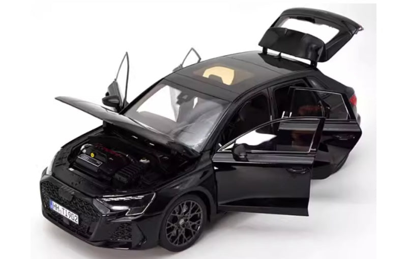 1:18 Audi RS3 A3 Norev Black Diecast Model view7