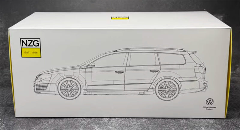 NZG Volkswagen VW Passat Estate R36 Classic ceramic jar Car Diamond white with pedal Limited Edition 299PCS ONLY 1:18 Car Pre-built Model view11
