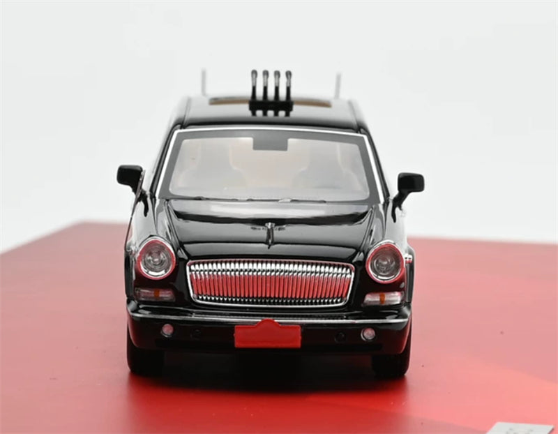 1:64 Hongqi CA7601 2025 Black Almost Real DIECAST Civil Car Model