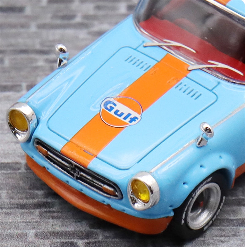 Mortal Honda S800 Limited Edition 299PCS ONLY Gulf Painting 1:64 Car Pre-built Model view12
