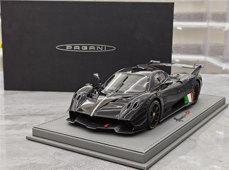 BBR MODELS Pagani Huayra R gloss black Hardtop leather base Limited Edition 100PCS ONLY 1:18 Car Pre-built Model view11