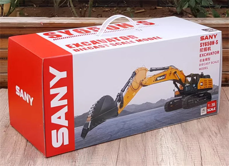 SANY SY650N Large excavator Yellow 1:35 Truck Pre-built Model