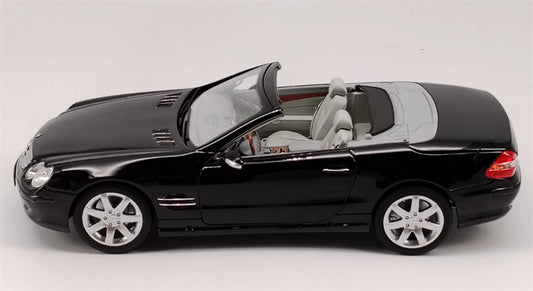 Norev Mercedes Benz SL 500 2003 sports car black 1:18 Car Pre-built Model view1