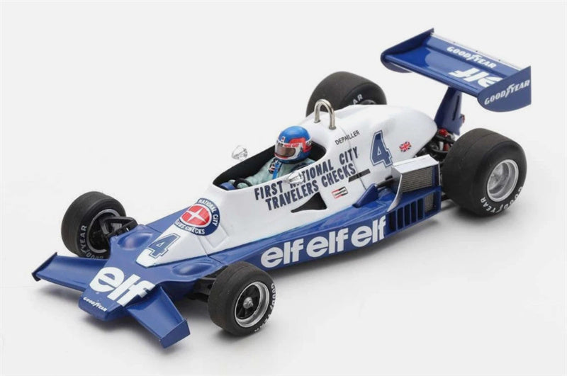 Spark Tyrrell 008 #4 3rd Argentine GP 1978 P.DEPAILLER BLUE WHITE 1:43 Car Pre-built Model view1
