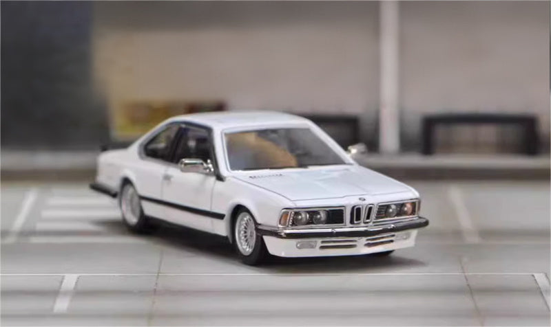 SW BMW E24 635 CSI wide body modified white Limited Edition 999PCS ONLY 1:64 car Pre-built Model view1