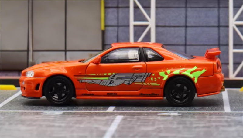 SW Nissan Skyline GTR R34 Z-Tune Limited Edition 599PCS ONLY 1:64 car Pre-built Model view2