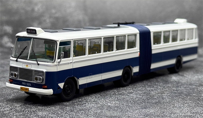 AUTO-GLIMPSE Shanghai Bus SK661 articulated trolley bus Blue Route 57 High end version (flat peak type) 1980-2005 1:64 Bus Pre-built Model view1