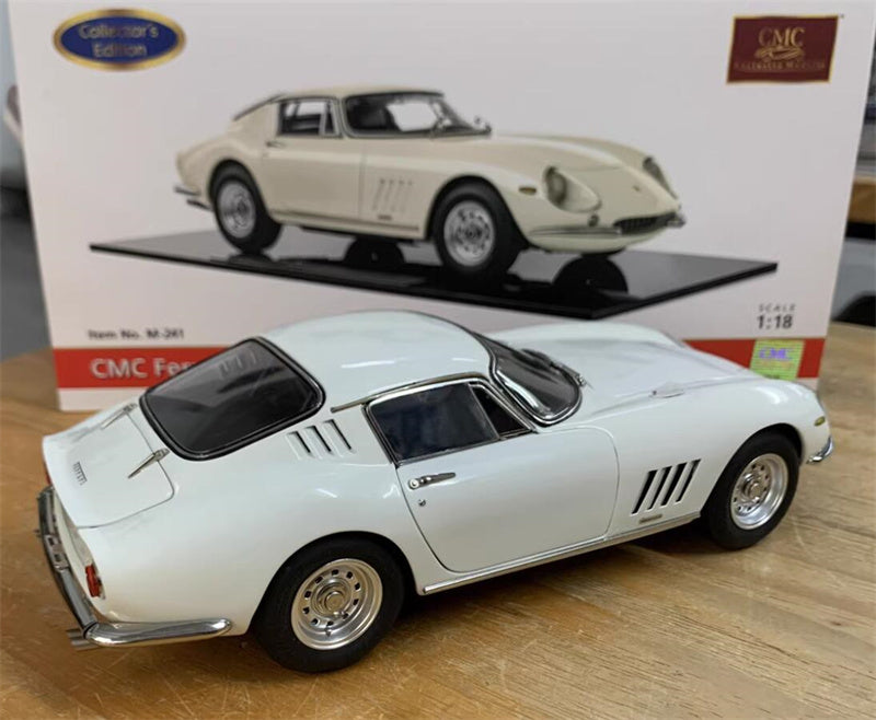 CMC Ferrari 275 GTB/C 1966 Classic sports car Ivory White 1:18car Pre-a Model