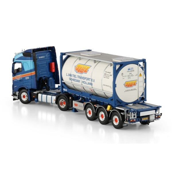 1:50 VOLVO L. VAN TIEL FH5 4X2 30FT 3 AXLE + 20FT TANK CONTAINER WSI   Diecast Model