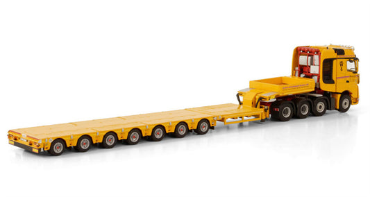 WSI  ACTROS MP4 BIG SPACE SLT 8x4 100 TONNER BROSHUIS - 7 AXLE Wiesbauer 1:50 Truck Pre-built Model
