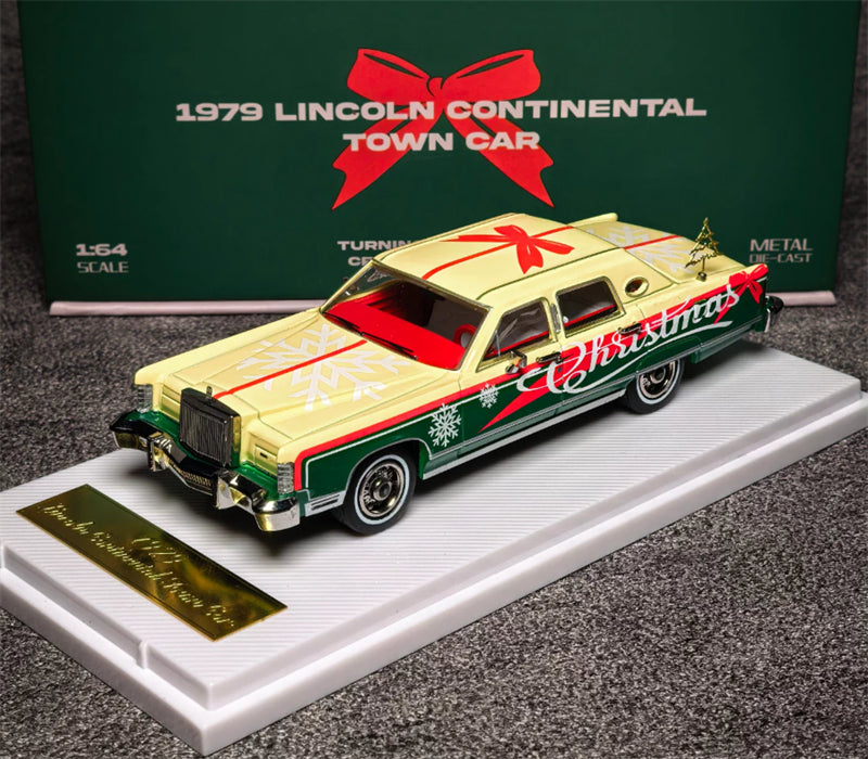 1:64 Lincoln Continental 1979 Christmas Turning Crush Limited Edition 999PCS ONLY DIECAST Civil Car Model