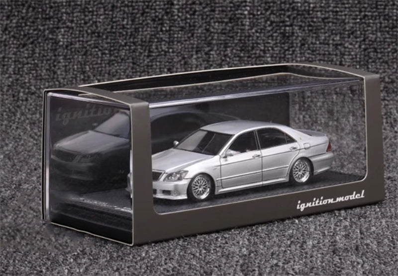 IGNITION MODEL Toyota Crown GRS180 3.5 Athlete Silver with BBS Wheel 1:43 Model view8