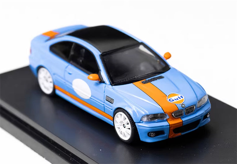 SW BMW E46 M3 GULF 1:64 car Pre-built Model view3