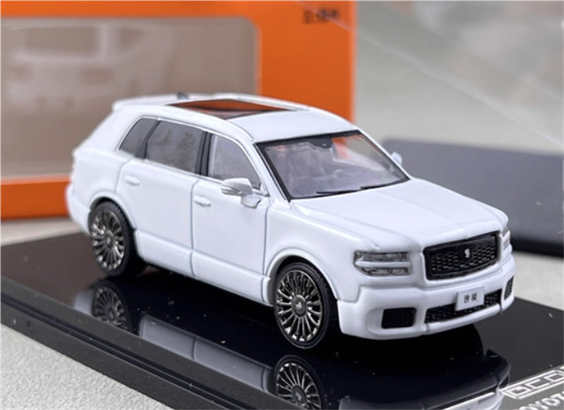 GCD Toyota Century 3rd Generation G70 SUV white left hand drive 1:64 Car Pre-built Model view5
