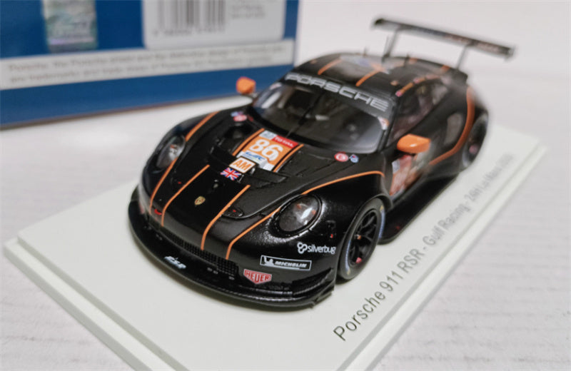 Spark Porsche 911 RSR Gulf Racing #86 24h Le Mans 2020 B.Barker Black 1:43 Car Pre-built Model view5