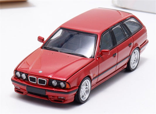 Mortal BMW E34 TOURING 5 Series Rose Red Regular Edition Limited Edition 799PCS ONLY 1:64 Car Pre-built Model view1