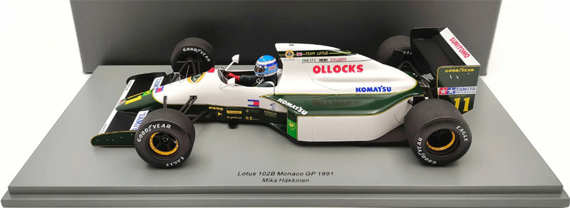1:18 Lotus 102B 1991 Spark Monaco GP Resin Car Model view6