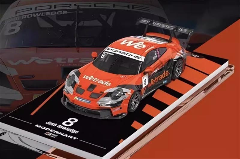 1:64 Porsche 911 GT3 orange-red MODERNART DIECAST Civil Car Model