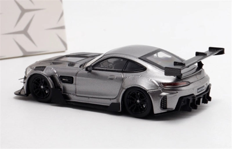 1:64 Mercedes Benz AMG GTS Widebody Silver Grey Rhino Model DIECAST Limited Edition 499pcs ONLY Model