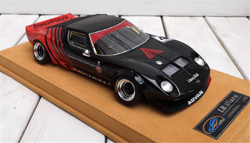 Lamborghini miura Vintage car black 1/18car Pre-a Model