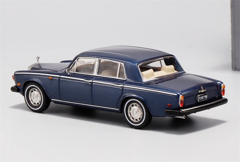 GFCC 1979 Rolls Royce Silver Shadow II Luxury Classic Blue Gold Limited Edition 499PCS ONLY 1:64 car Pre-built Model view5