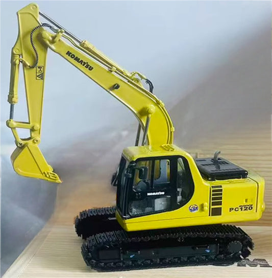KOMATSU PC120-6 Excavator Yellow digging bucket Limited Collector's Edition 1:50 Truck Pre-built Model