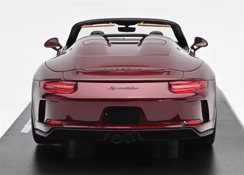 1:18 PORSCHE 911 (991.2) SPEEDSTER #57 HERITAGE EDITION 2019 CHERRY METALLIC  GT SPIRIT Limited Edition Resin Car Model