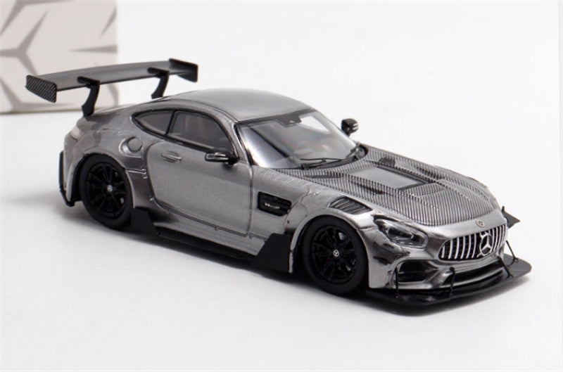 1:64 Mercedes Benz AMG GTS Widebody Silver Grey Rhino Model DIECAST Limited Edition 499pcs ONLY Model