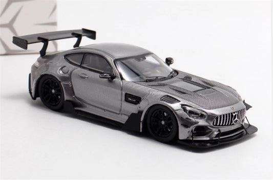 1:64 Mercedes Benz AMG GTS Widebody Silver Grey Rhino Model DIECAST Limited Edition 499pcs ONLY Model