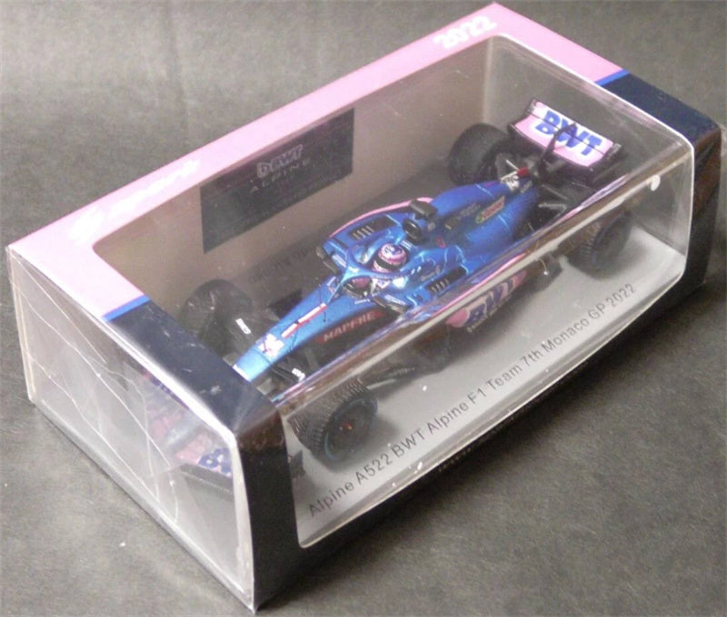 Spark Alpine A522 BWT 7th Monaco GP 2022 FERNANDO ALONSO 1:43 Car Pre-built Model view4