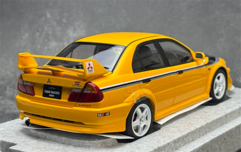 1:18 Mitsubishi Lancer Evolution VI (6.5) GSR T.M.E  Yellow Carbon Cover w/ Stripe MOTORHELIX Limited Edition 499PCS ONLY DIECAST Model