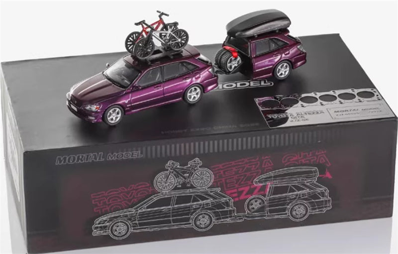 Mortal TOYOTA ALTEZZA GITA IS200 Exhibition HEC Limited Purple - Set Limited Edition 1:64 Car Pre-built Model view4