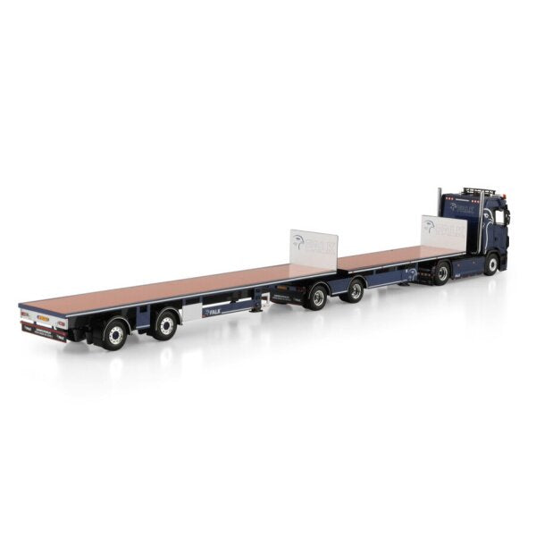 1:50 SCANIA FALK S CS20N 4X2 FLATBED ROADTRAIN 4 AXLE WSI Diecast Model
