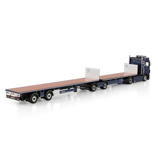 1:50 SCANIA FALK S CS20N 4X2 FLATBED ROADTRAIN 4 AXLE WSI Diecast Model