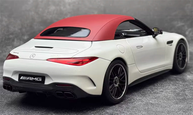 iScale Mercedes AMG SL63 (R232) 4MATIC White red top cover 1:18 Car Pre-built Model view7