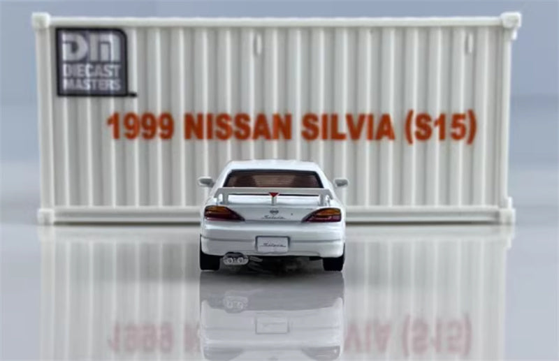 CATERPILLAR NISSAN SILVIA S15 white Right hand drive 1:64 Car Pre-built Model