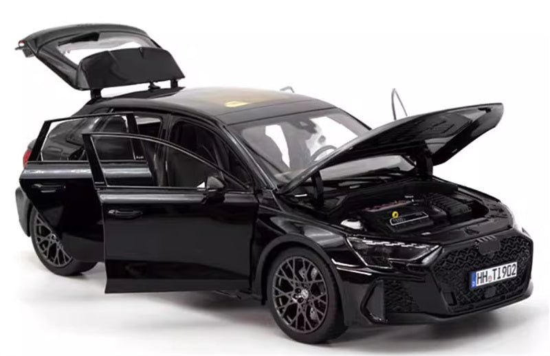 NOREV 2025 Audi RS3 A3 black 1:18 Car Pre-built Model view6