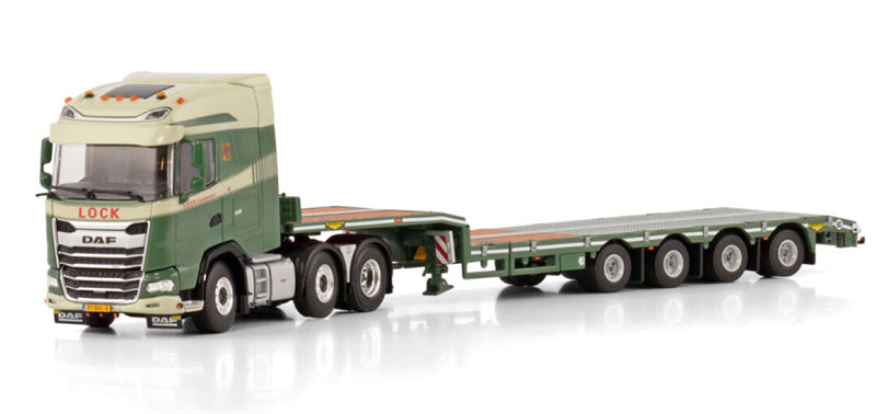 WSI  DAF XG 6X2 TWIN STEER SEMI LOW LOADER - 4 AXLE Lock Transport 1:50 Truck Pre-built Model