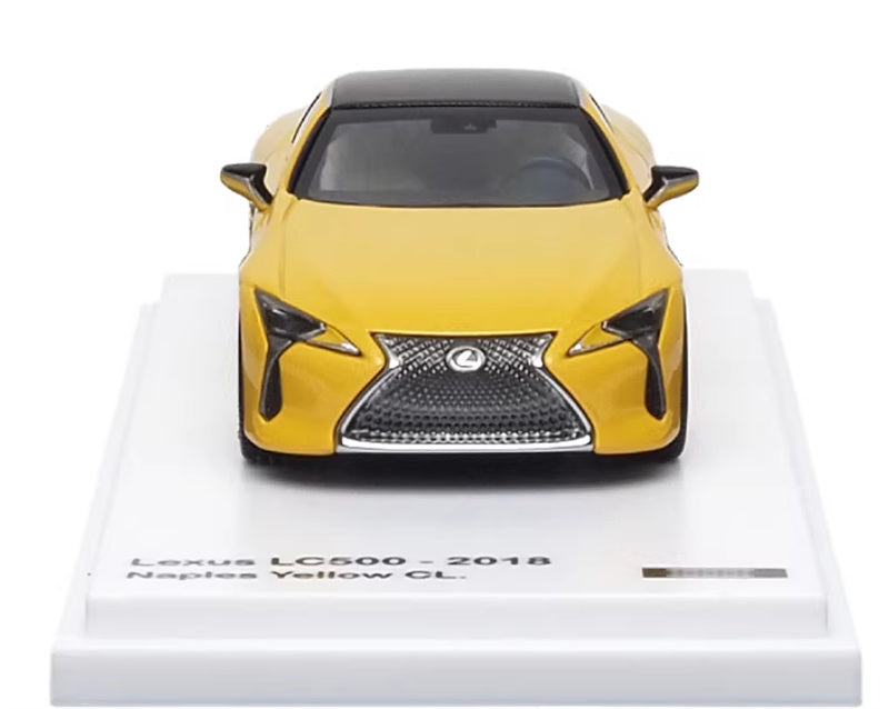 Almost Real Lexus LC500 2018 Naples Yellow CL. 1:64 Car Pre-built Airliner Model Display view7
