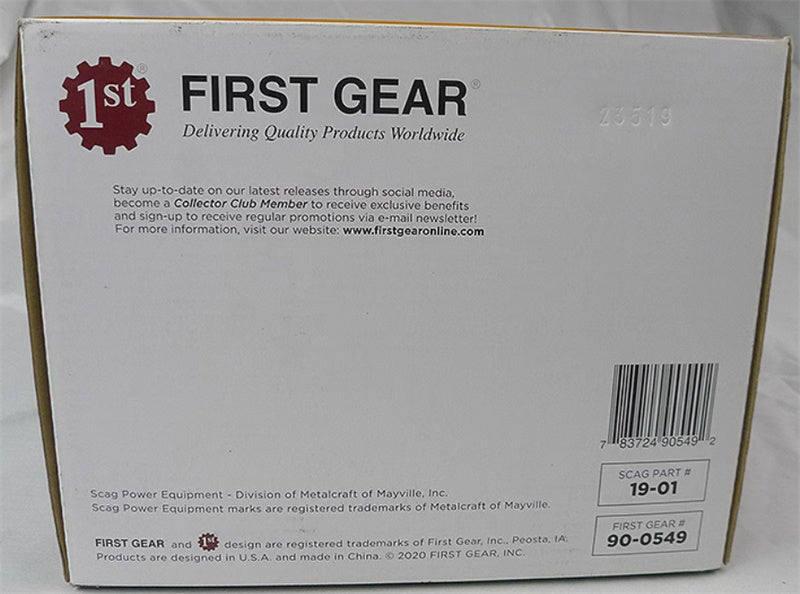 First Gear Scag Patriot 19-01 Garden Lawn mower Tractor Orange red 1:16 Truck Pre-built Model
