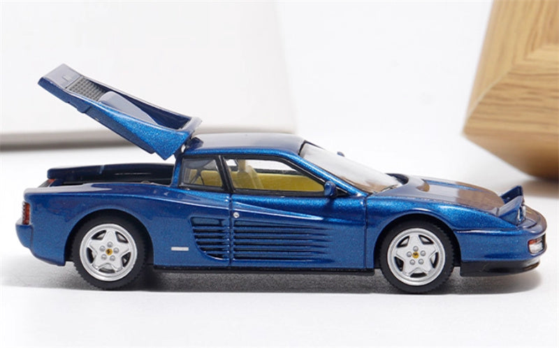 XF MODEL Ferrari Testarossa F110 supercar Blue 1:64 Car Pre-built Model view5