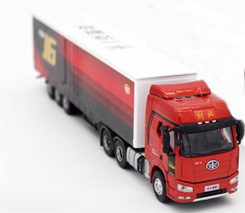 FAW Jiefang J6 container truck Flame Red 1:64 Truck Pre-built Model