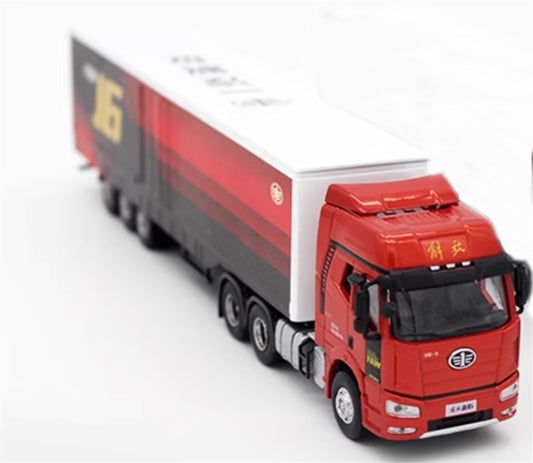 FAW Jiefang J6 container truck Flame Red 1:64 Truck Pre-built Model