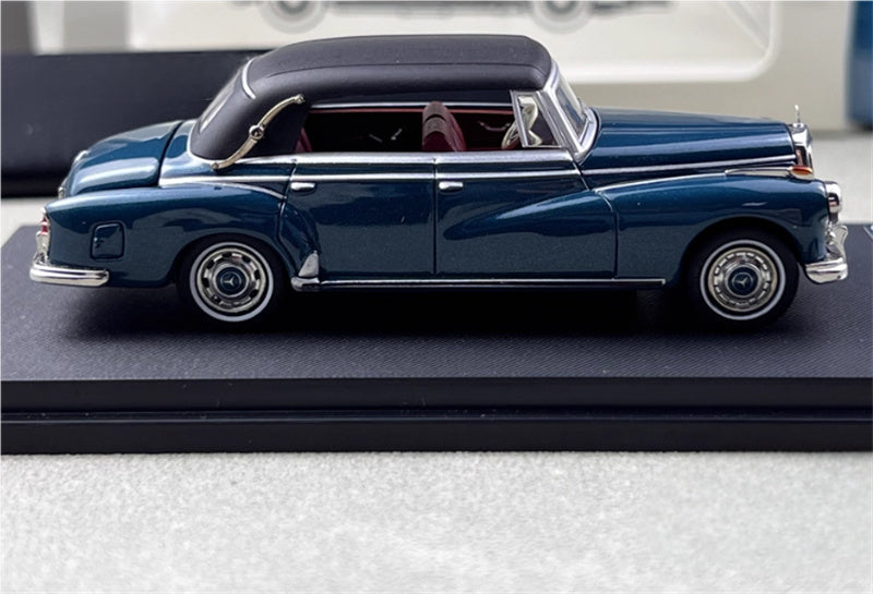 SEEKER Mercedes Benz 300D Adenauer W189 1959 convertible Soft top Blue 1:64 Car Pre-built Model view6