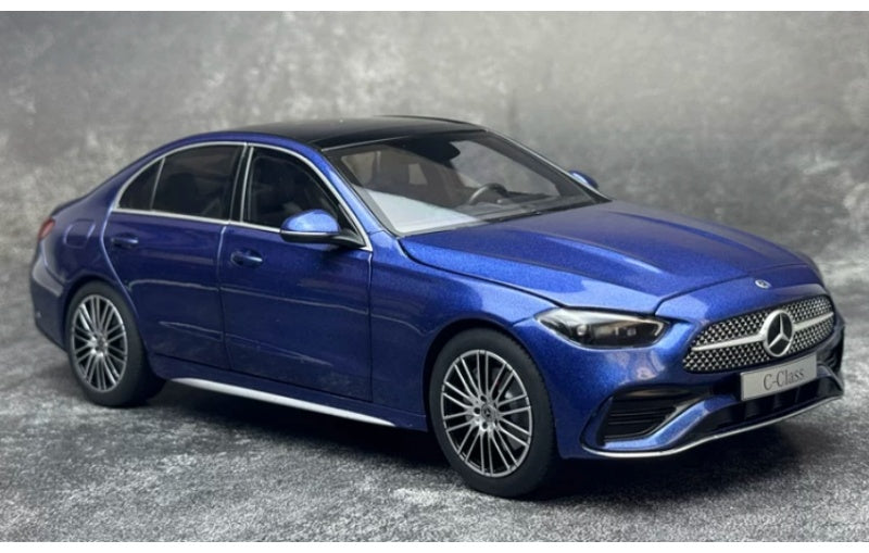 1:18 Mercedes-Benz C-Class C260 2025 NZG Metallic Blue Diecast Model view6