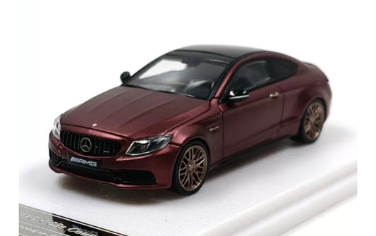 1:64 Mercedes-Benz AMG C63s  Matte wine red Howie Model   DIECAST Model