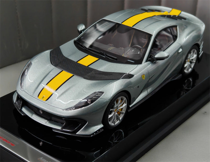 1:18 Ferrari 812 grey Amalgam Resin Car Model view1