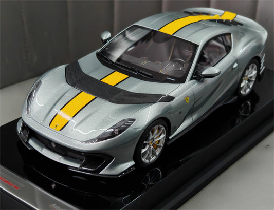 1:18 Ferrari 812 grey Amalgam Resin Car Model view1