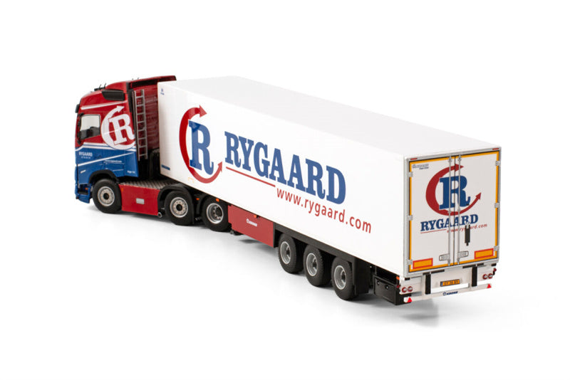 WSI VOLVO FH5 GLOBETROTTER 6X2 TWIN STEER REEFER TRAILER - 3 AXLE RYGAARD 1:50 Truck Pre-built Model