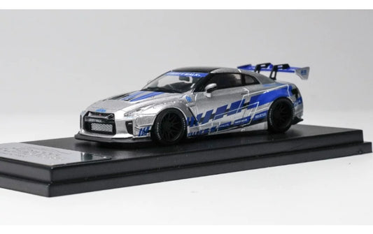 1:64 Nissan GTR R35 LB   ET Model x MC Fast Silver Blue FNF Limited Edition 999PCS ONLY DIECAST Model